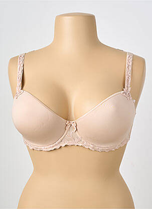 Soutien-gorge effet matière satinée haut soutien-gorge moulé chair SIMONE PERELE femme