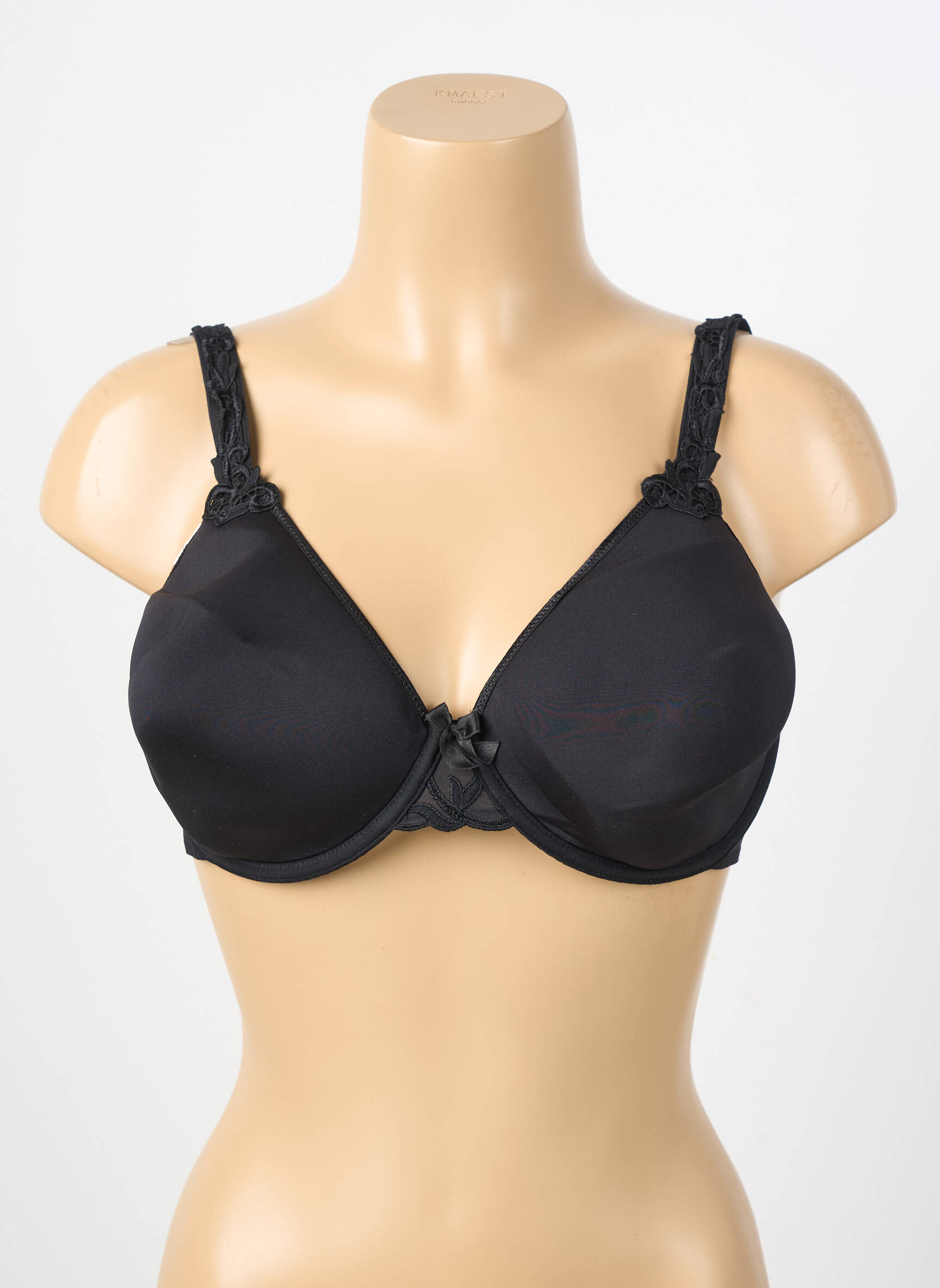 Soutien-gorge effet matière satinée haut soutien-gorge moulé noir SIMONE PERELE femme