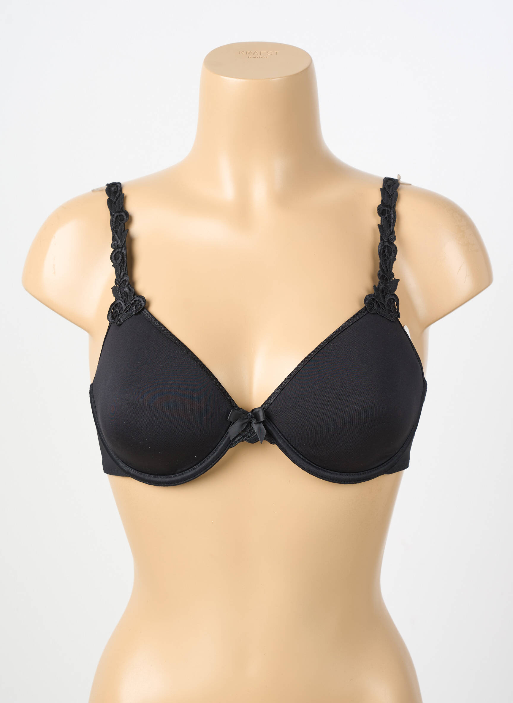 Soutien-gorge effet matière satinée haut soutien-gorge moulé noir SIMONE PERELE femme