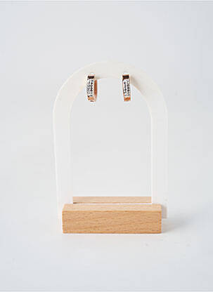 Boucles d’oreilles fermeture fermoir créole rose TATA GISELE femme