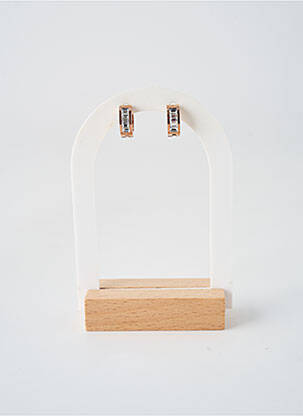 Boucles d’oreilles fermeture fermoir créole rose TATA GISELE femme