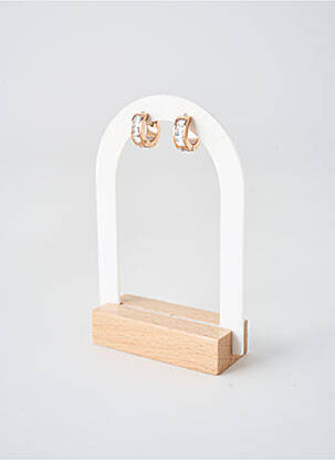Boucles d’oreilles fermeture fermoir créole rose TATA GISELE femme