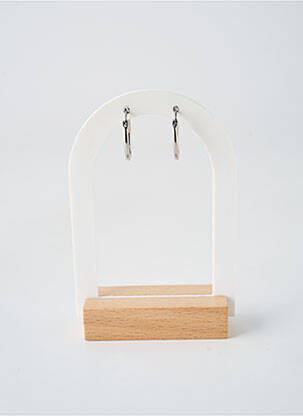Boucles d’oreilles fermeture fermoir créole argent TATA GISELE femme