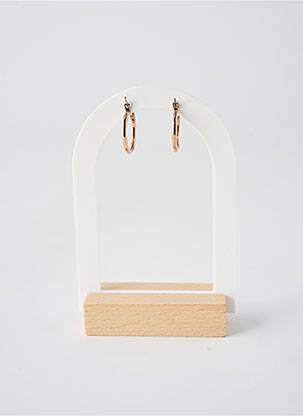 Boucles d’oreilles fermeture fermoir créole rose TATA GISELE femme