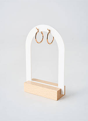 Boucles d’oreilles fermeture fermoir créole rose TATA GISELE femme