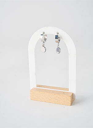 Boucles d’oreilles fermeture fermoir créole argent TATA GISELE femme