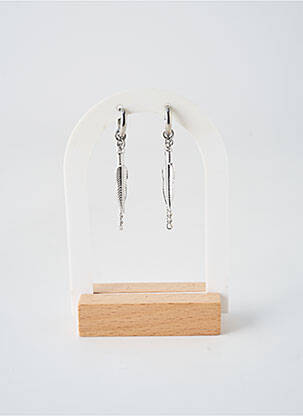 Boucles d’oreilles fermeture fermoir créole argent TATA GISELE femme