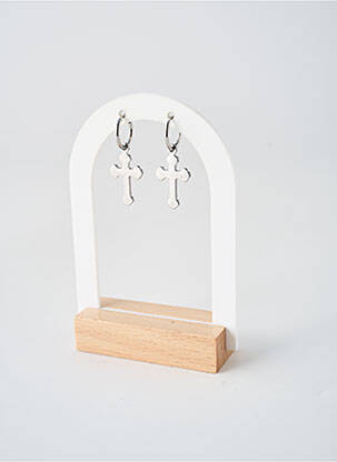 Boucles d’oreilles fermeture fermoir créole argent TATA GISELE femme