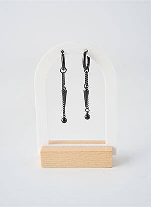 Boucles d’oreilles noir TATA GISELE homme