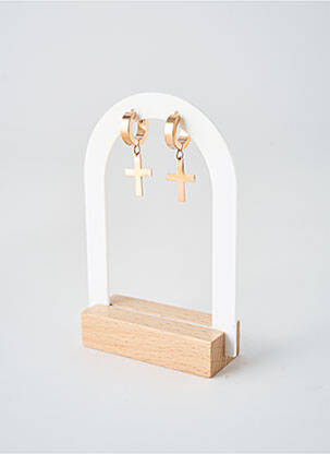 Boucles d’oreilles fermeture fermoir créole rose TATA GISELE femme