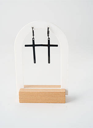Boucles d’oreilles noir TATA GISELE homme