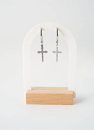 Boucles d’oreilles fermeture fermoir créole argent TATA GISELE femme
