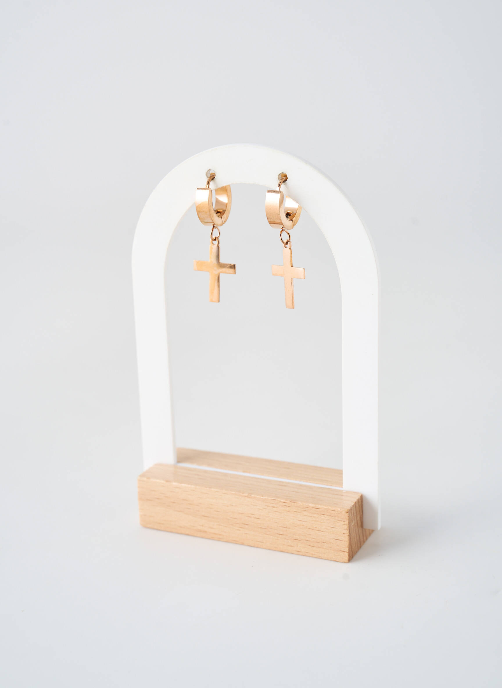 Boucles d’oreilles fermeture fermoir créole rose TATA GISELE femme