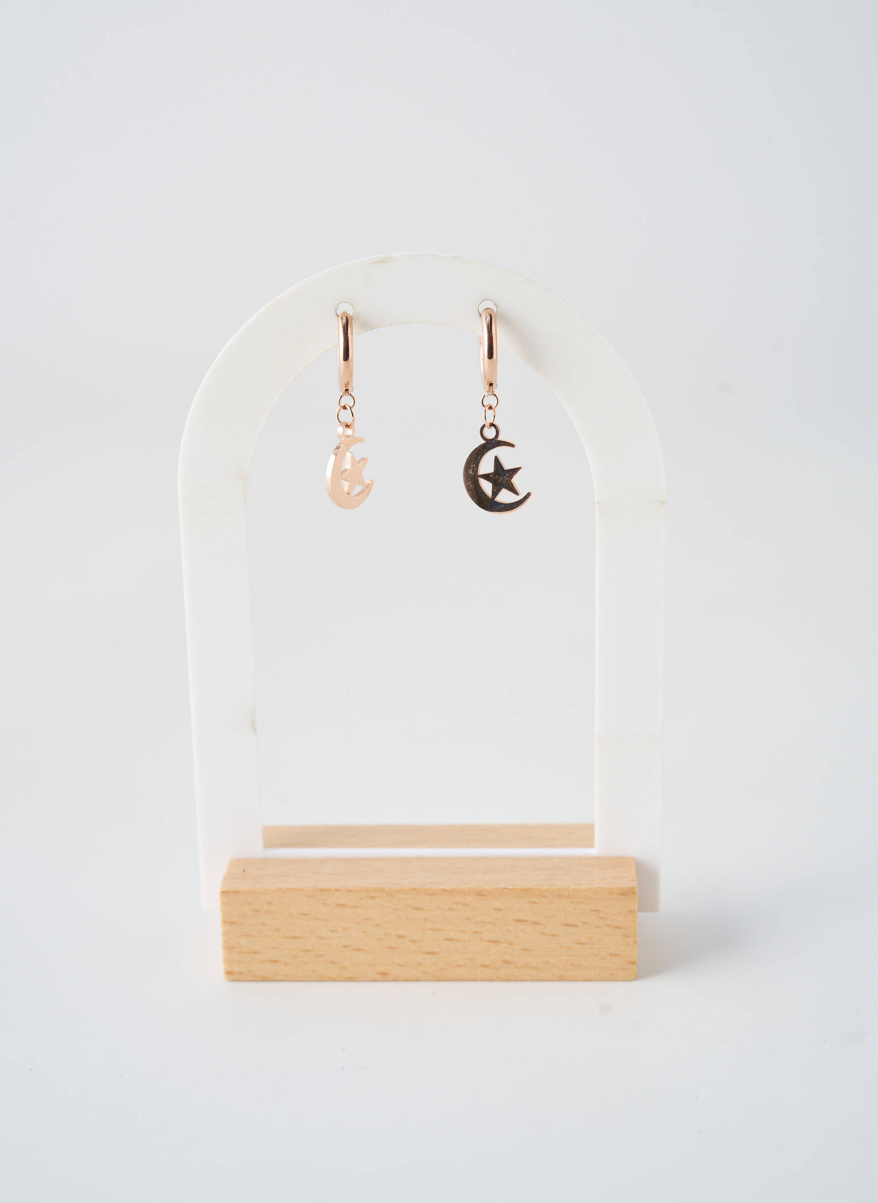 Boucles d’oreilles fermeture fermoir créole rose TATA GISELE femme