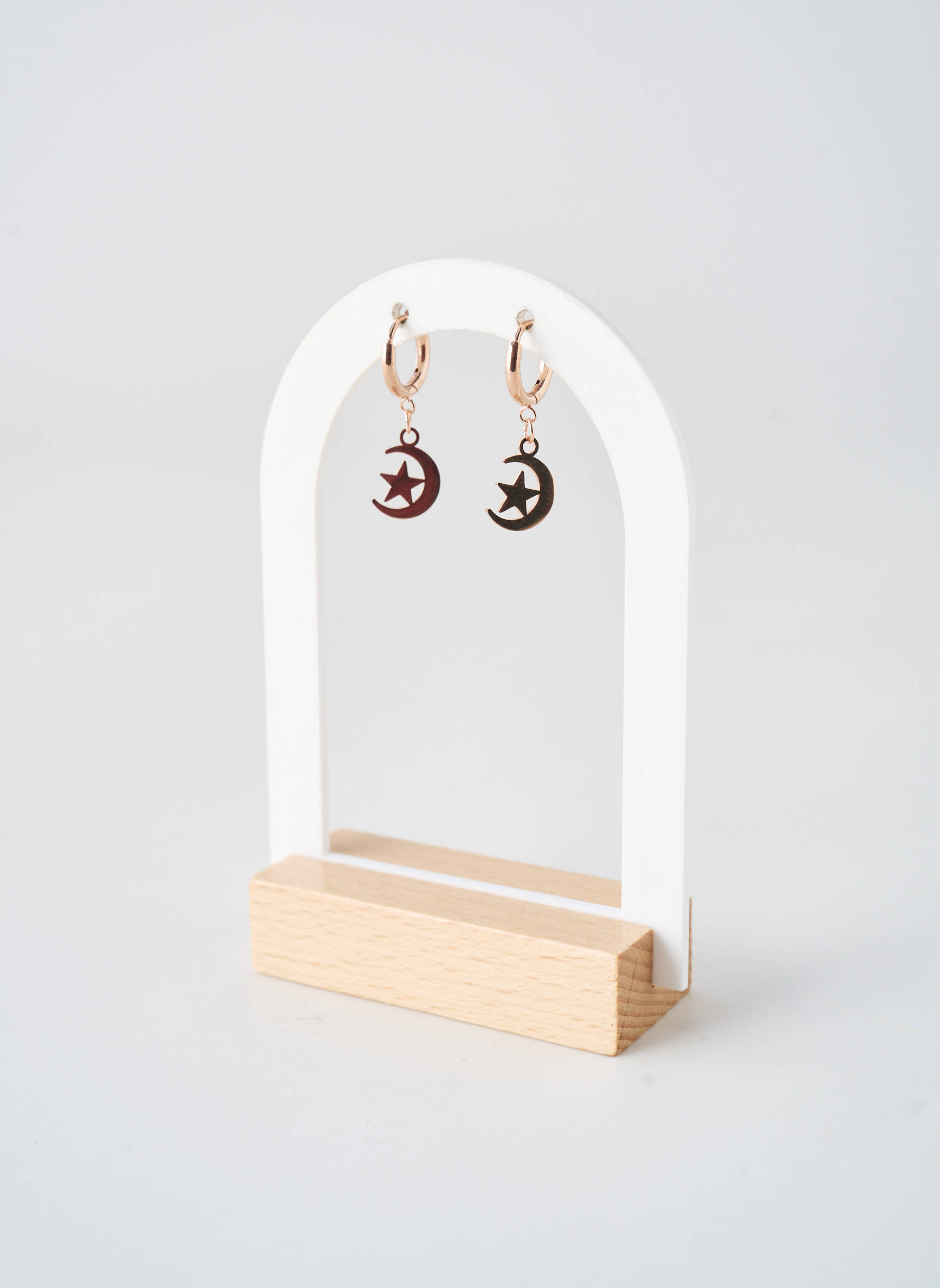 Boucles d’oreilles fermeture fermoir créole rose TATA GISELE femme
