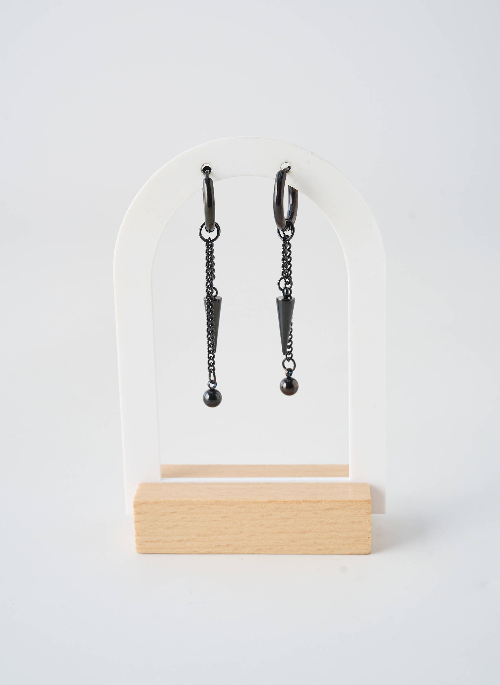 Boucles d’oreilles noir TATA GISELE homme