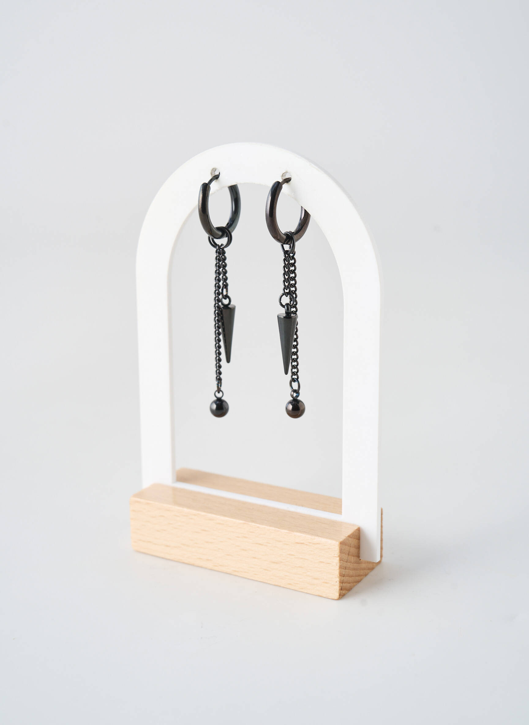 Boucles d’oreilles noir TATA GISELE homme