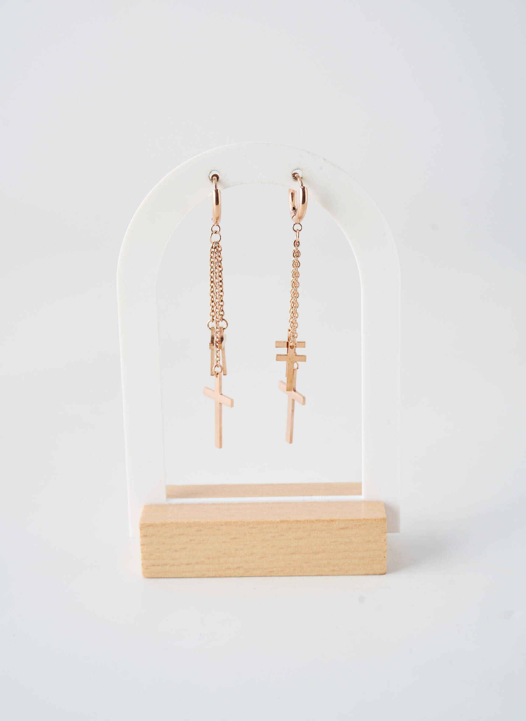 Boucles d’oreilles fermeture fermoir créole rose TATA GISELE femme