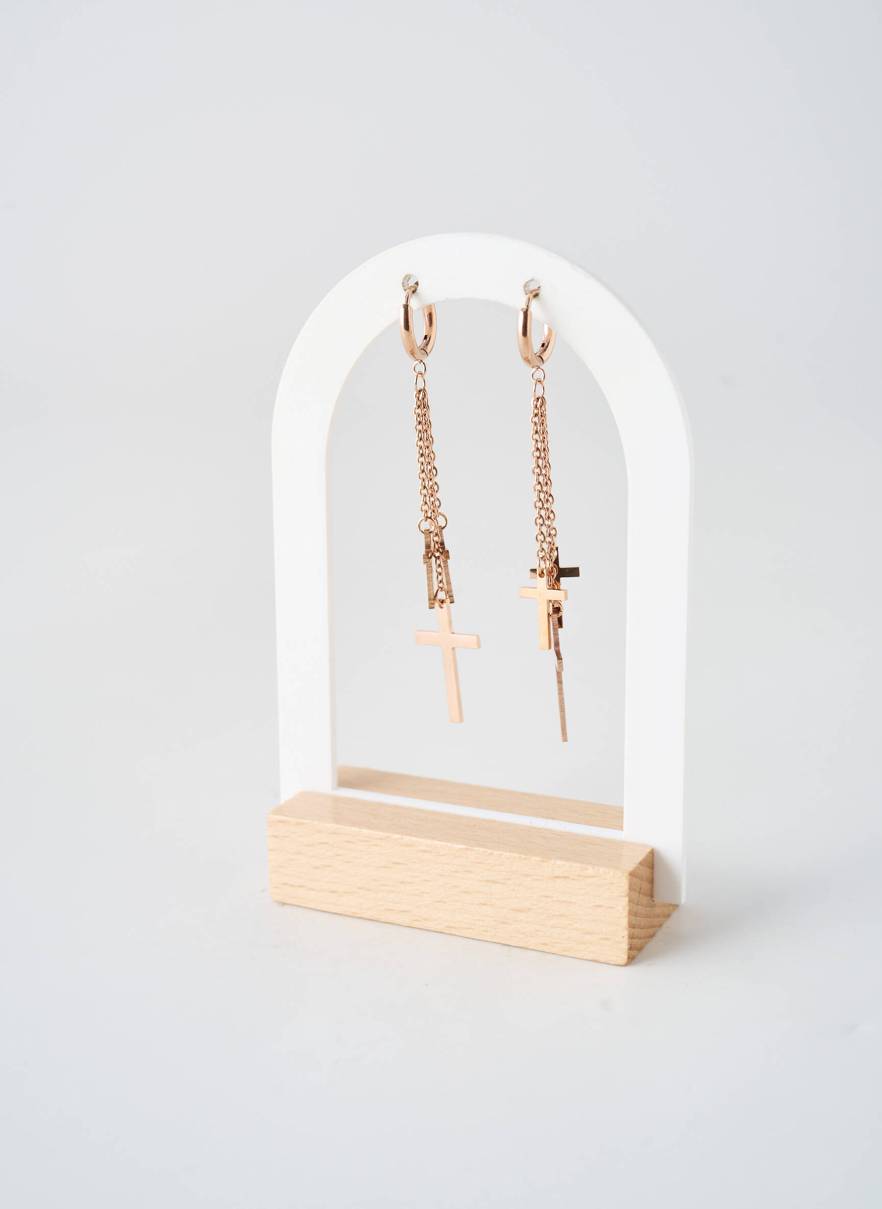 Boucles d’oreilles fermeture fermoir créole rose TATA GISELE femme