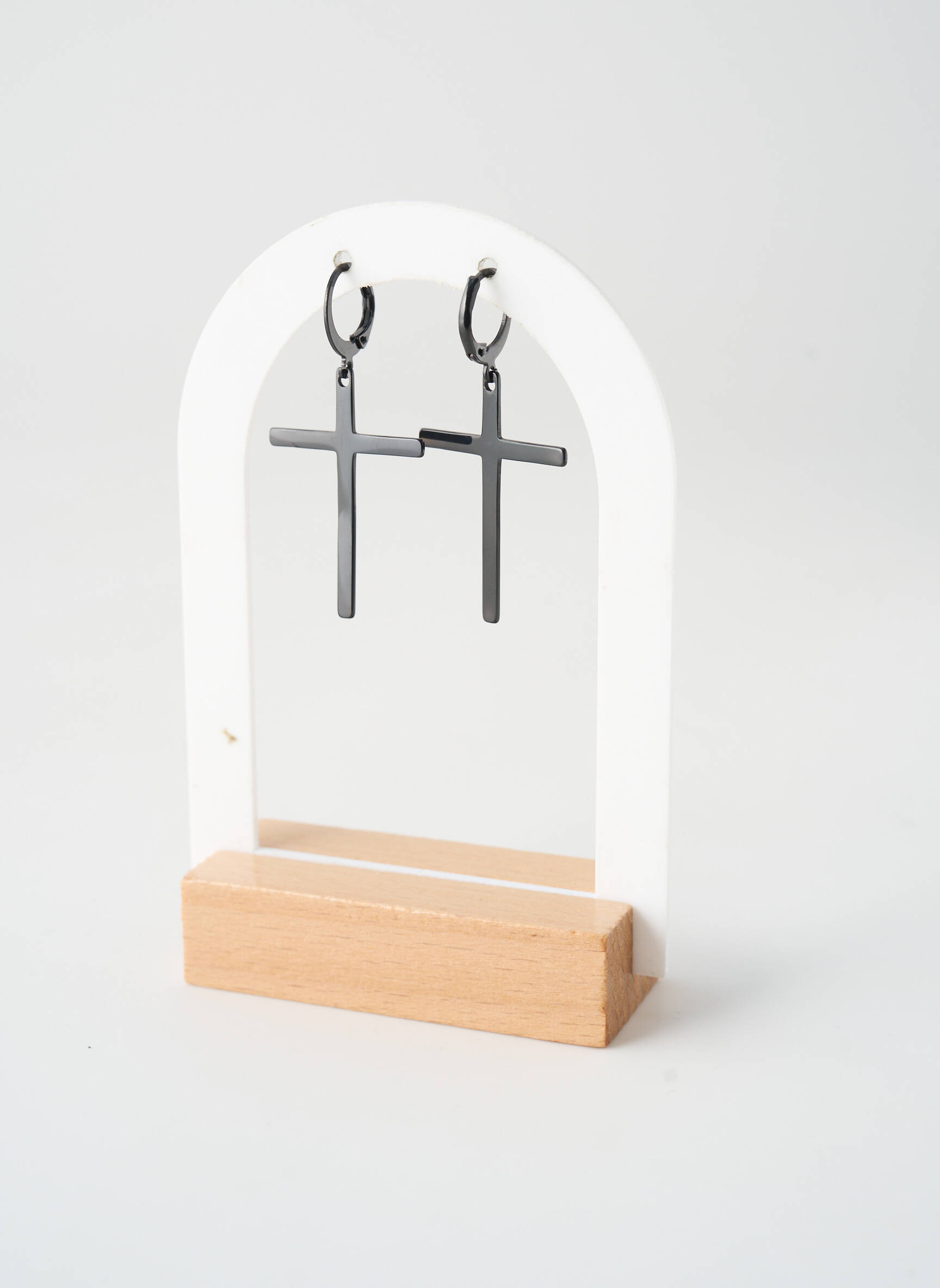 Boucles d’oreilles noir TATA GISELE homme