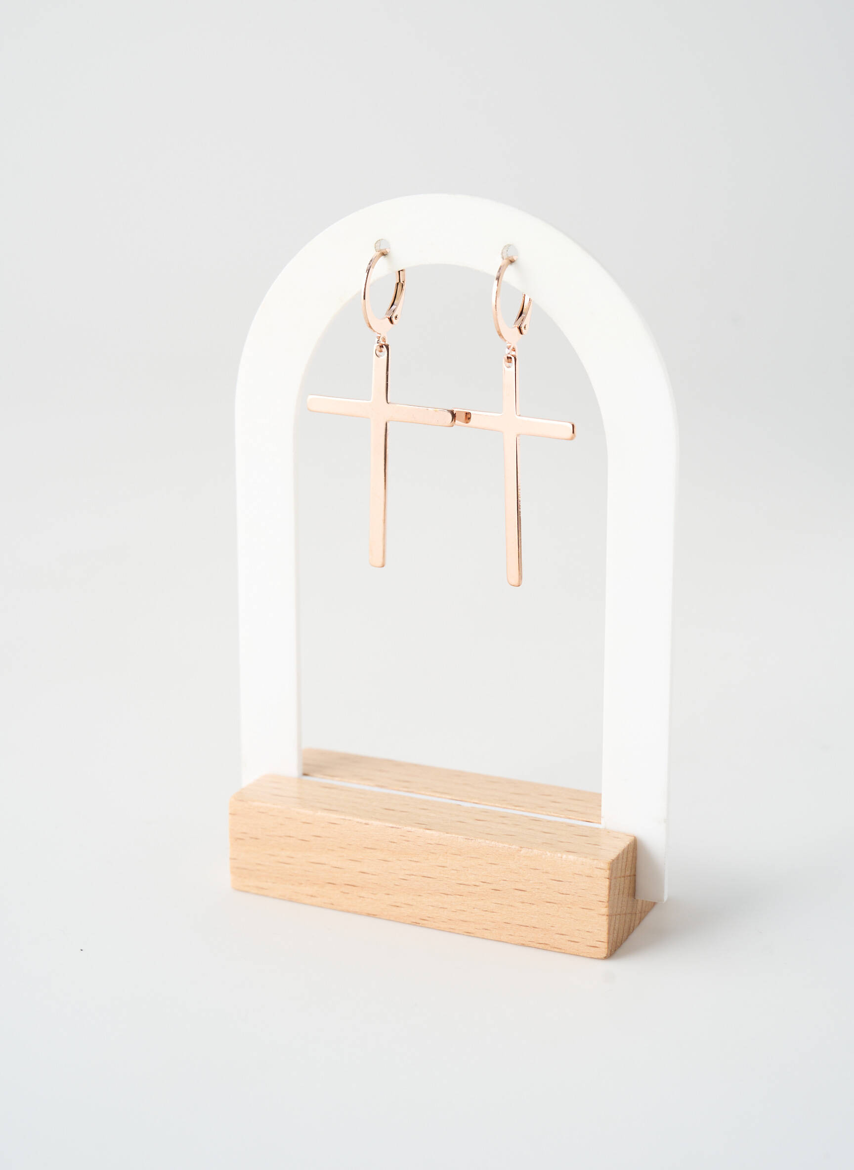 Boucles d’oreilles fermeture fermoir créole rose TATA GISELE femme