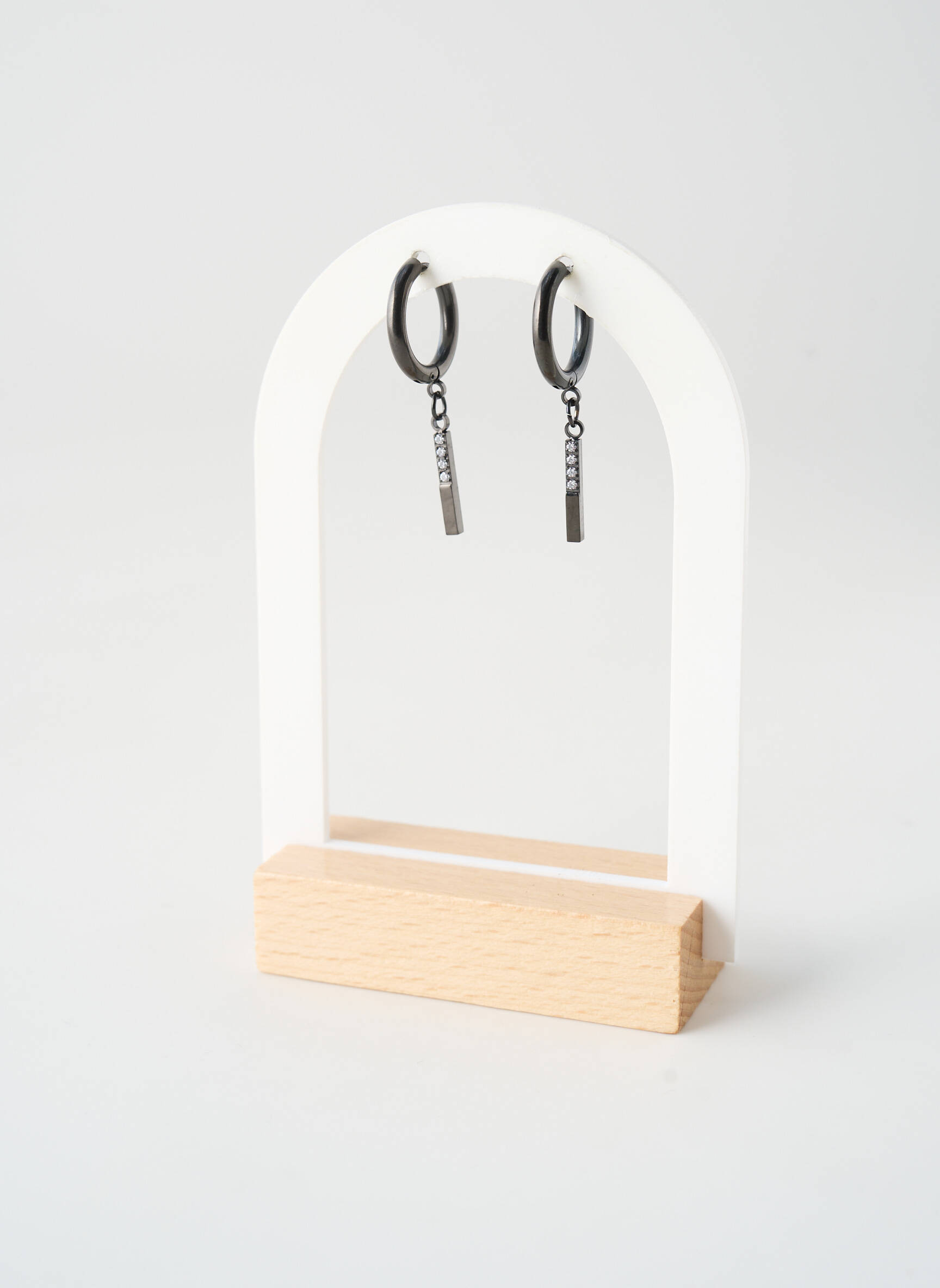 Boucles d’oreilles noir TATA GISELE homme