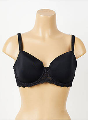 Soutien-gorge effet matière satinée haut soutien-gorge moulé noir SIMONE PERELE femme