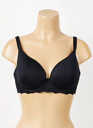 Soutien-gorge effet matière satinée haut soutien-gorge moulé noir SIMONE PERELE femme