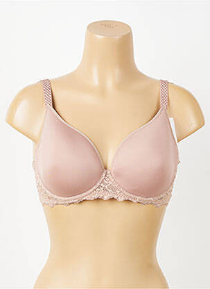 Soutien-gorge effet matière satinée haut soutien-gorge moulé rose SIMONE PERELE femme