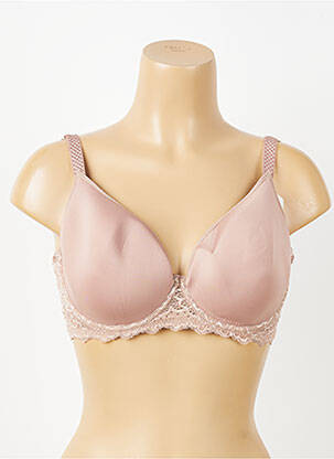 Soutien-gorge effet matière satinée haut soutien-gorge moulé rose SIMONE PERELE femme