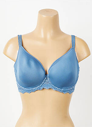 Soutien-gorge effet matière satinée haut soutien-gorge moulé bleu SIMONE PERELE femme