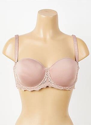 Soutien-gorge effet matière satinée haut soutien-gorge moulé rose SIMONE PERELE femme