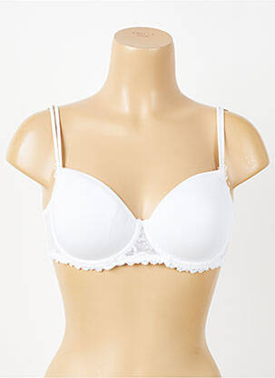 Soutien-gorge effet matière satinée haut soutien-gorge emboitant blanc SIMONE PERELE femme