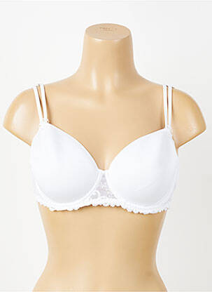 Soutien-gorge effet matière satinée haut soutien-gorge moulé blanc SIMONE PERELE femme