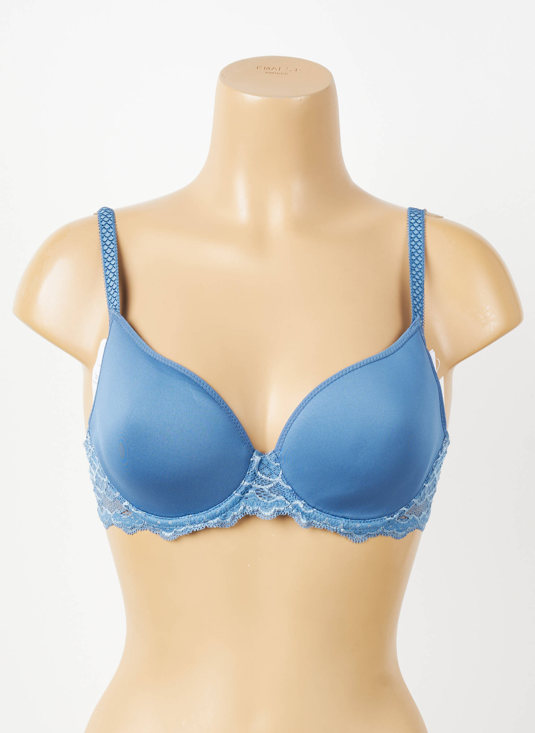 Soutien-gorge effet matière satinée haut soutien-gorge moulé bleu SIMONE PERELE femme