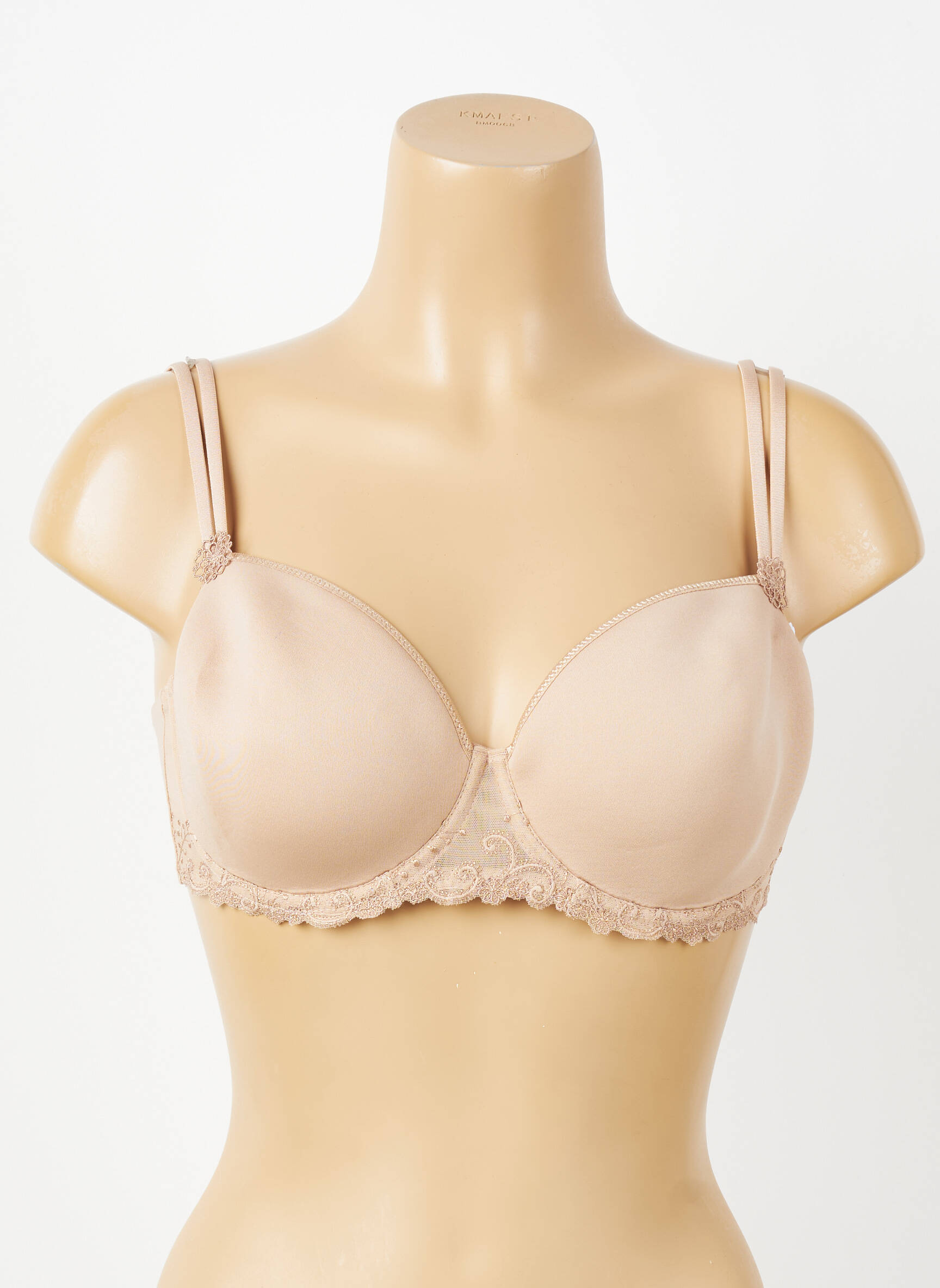 Soutien-gorge effet matière satinée haut soutien-gorge moulé chair SIMONE PERELE femme