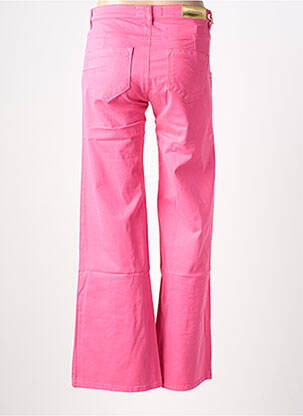 Pantalon flare stretch taille haute rose COUTURIST femme