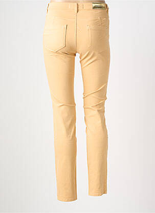 Pantalon slim tissage popeline taille normale beige COUTURIST femme