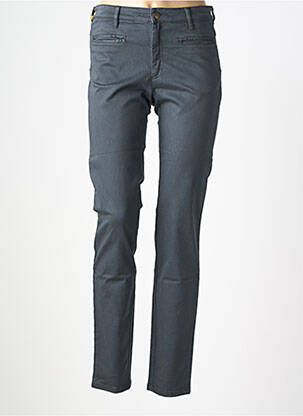 Pantalon slim tissage popeline taille normale gris COUTURIST femme