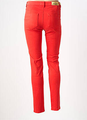 Pantalon slim tissage popeline taille normale orange COUTURIST femme
