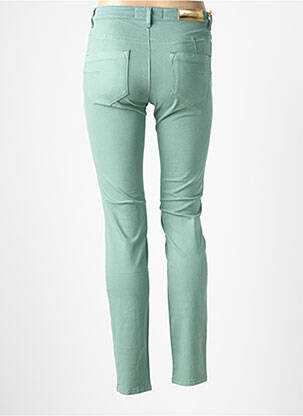 Jeans coupe slim stretch taille normale vert COUTURIST femme