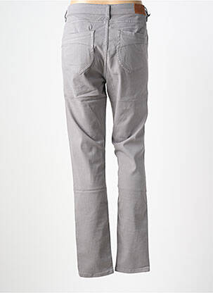 Pantalon slim tissage popeline taille normale gris COUTURIST femme