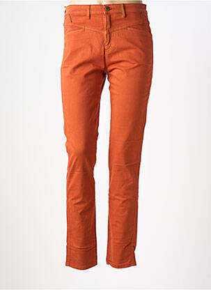 Pantalon slim taille haute taille haute orange COUTURIST femme