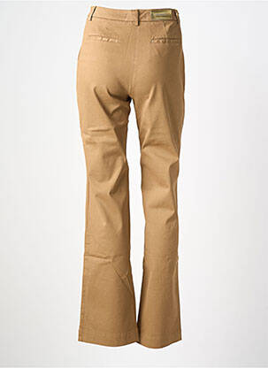 Pantalon chino tissage popeline taille normale marron COUTURIST femme