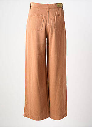 Pantalon large tissage popeline taille haute orange COUTURIST femme