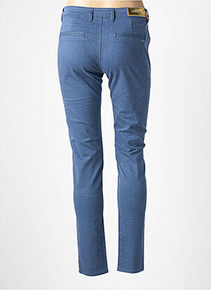 Pantalon chino tissage popeline taille normale bleu COUTURIST femme
