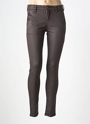 Pantalon chino taille basse taille basse marron COUTURIST femme