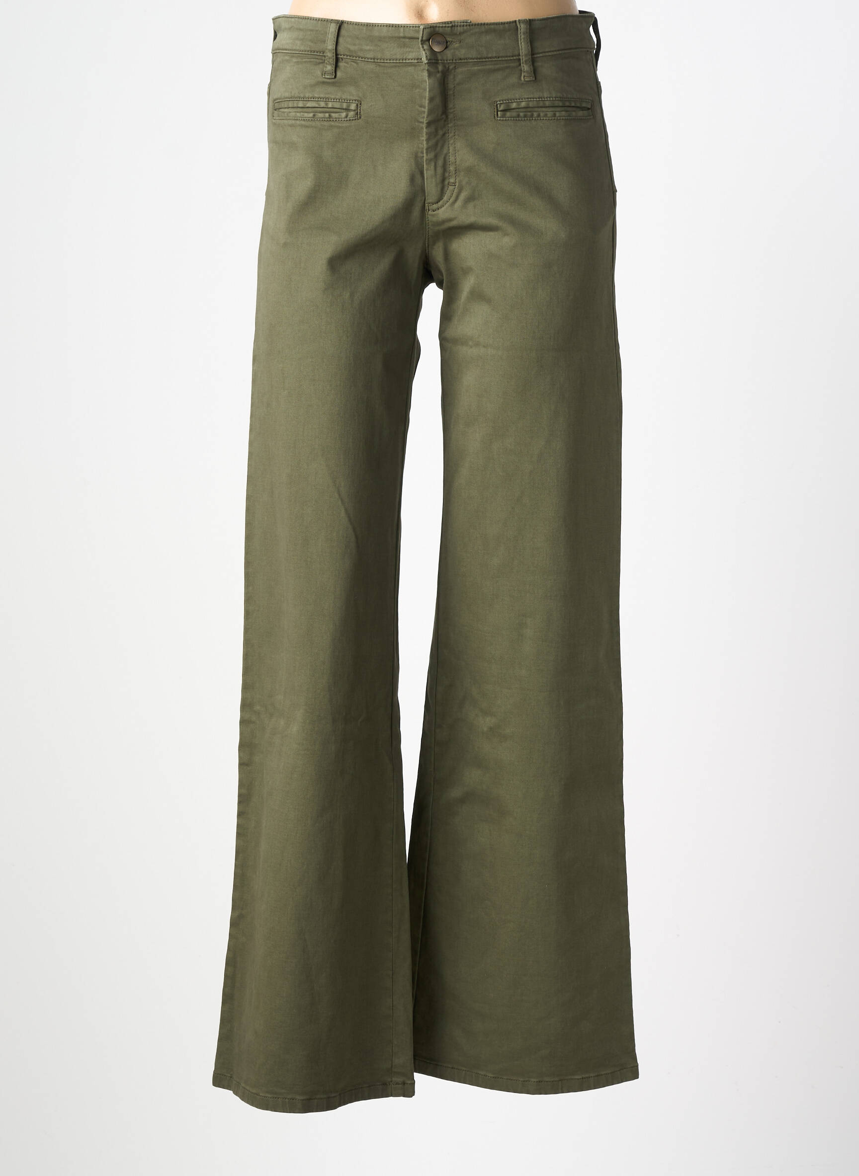 Pantalon flare stretch taille normale vert COUTURIST femme
