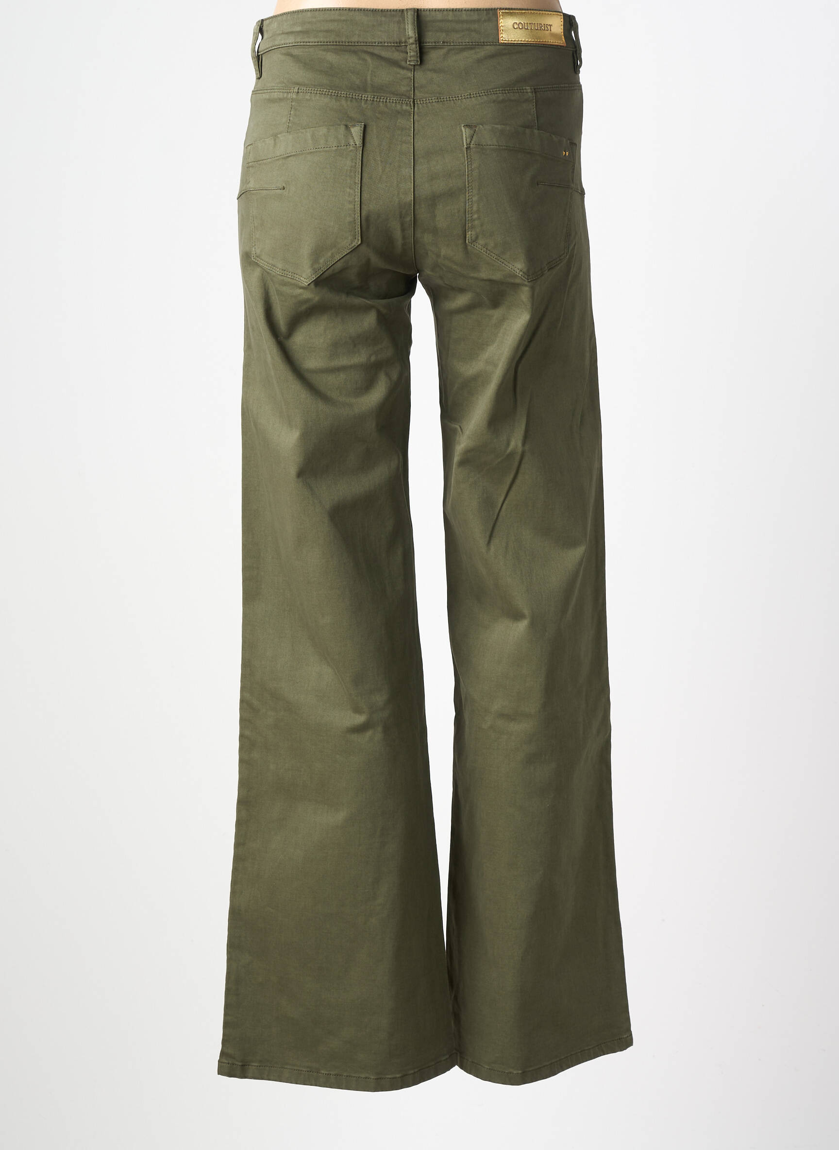 Pantalon flare stretch taille normale vert COUTURIST femme