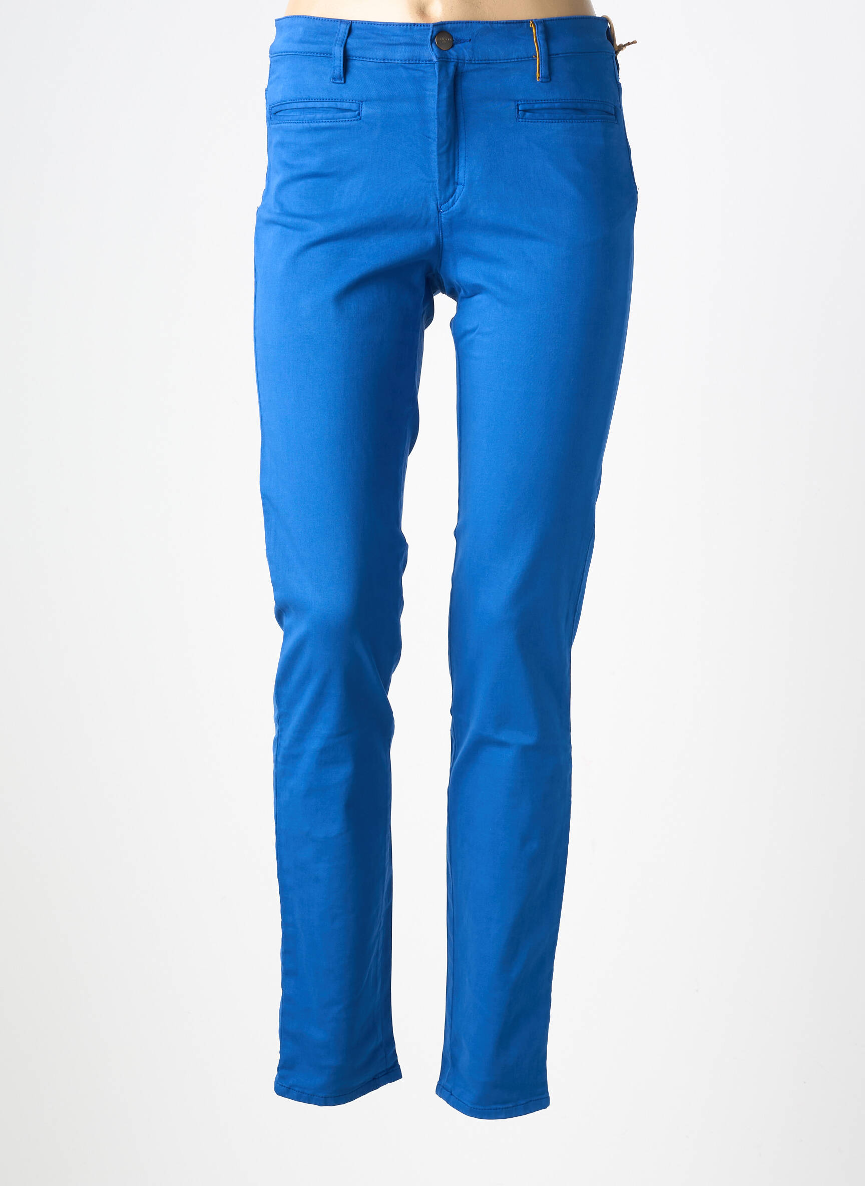 Jeans coupe slim stretch taille normale bleu COUTURIST femme